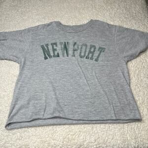 Newport Gray Fashion Faded Crop Top Small